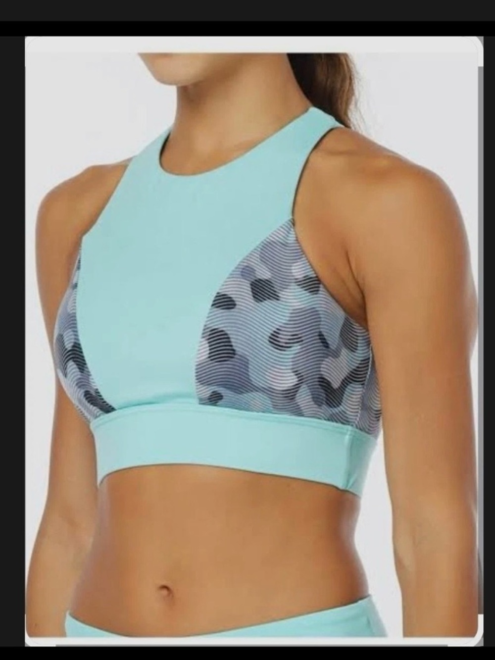 TYR swim top Light Aqua High-Neck